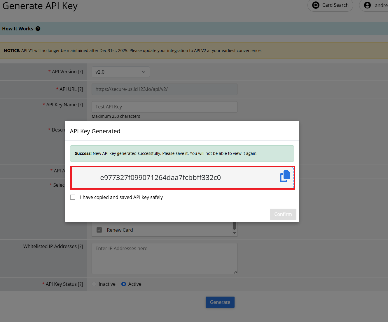 API Key